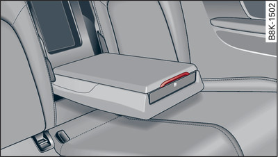 Rear centre armrest: First-aid kit (Audi A4 with load-through hatch)